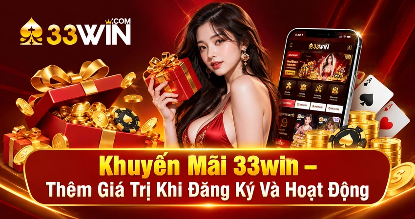 Khuyến Mãi 33win – Thêm Giá Trị Khi Đăng Ký Và Hoạt Động