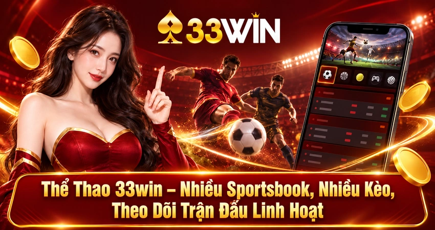 Thể Thao 33win – Nhiều Sportsbook, Nhiều Kèo, Theo Dõi Trận Đấu Linh Hoạt